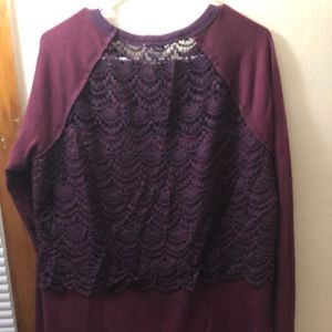Lace sweater shirt